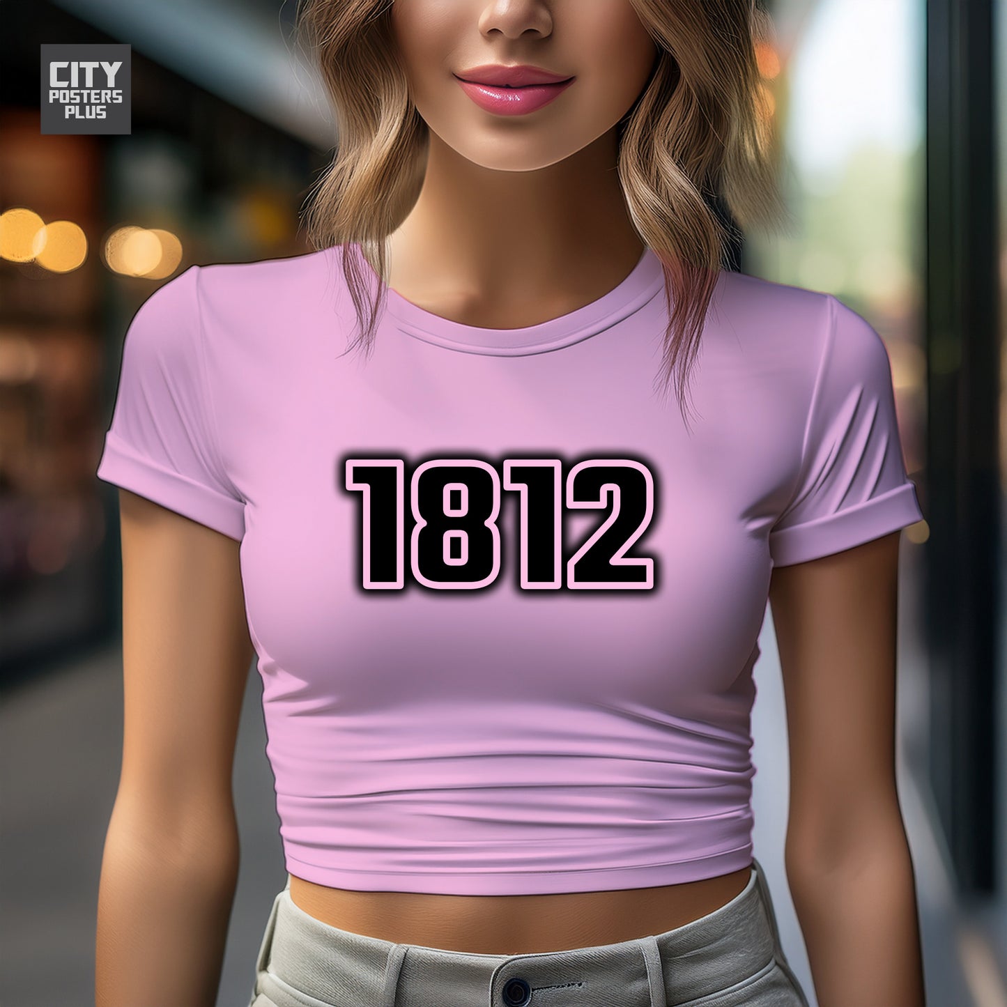 1812 Year Women Crop Top (Light Pink)