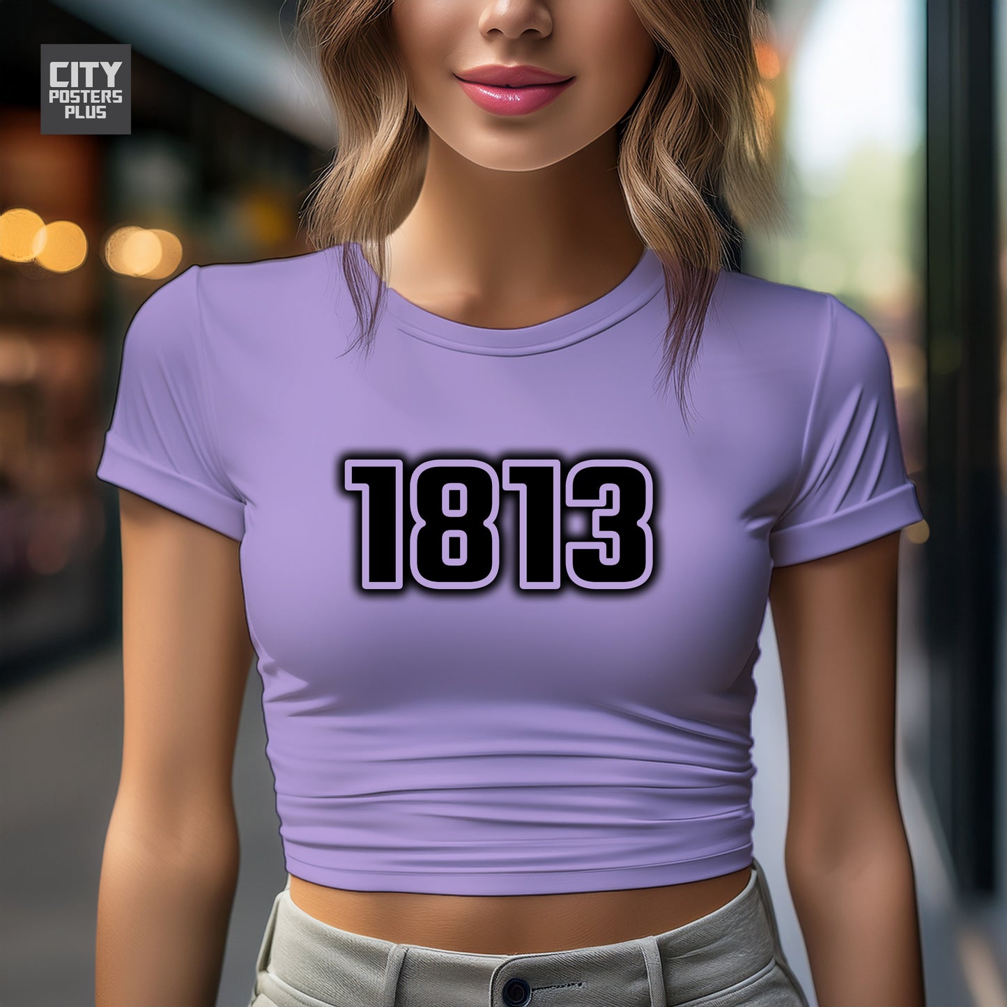 1813 Year Women Crop Top (Iris Lavender)