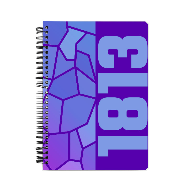 1813 Year Notebook (Purple, A5 Size, 100 Pages, Ruled)