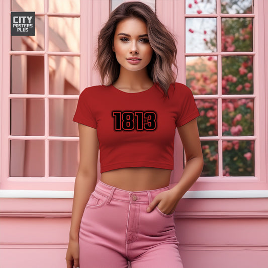 1813 Women Crop Top | Vintage Birth Year Shirt | City Posters Plus