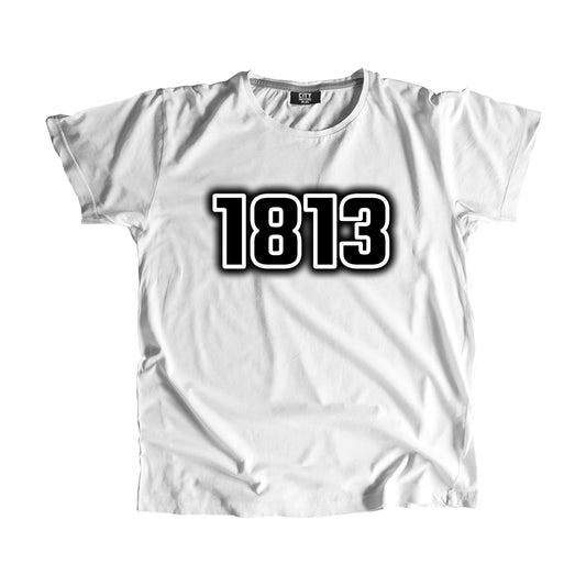 1813 Vintage Heritage Year Men Unisex T-Shirt (White)