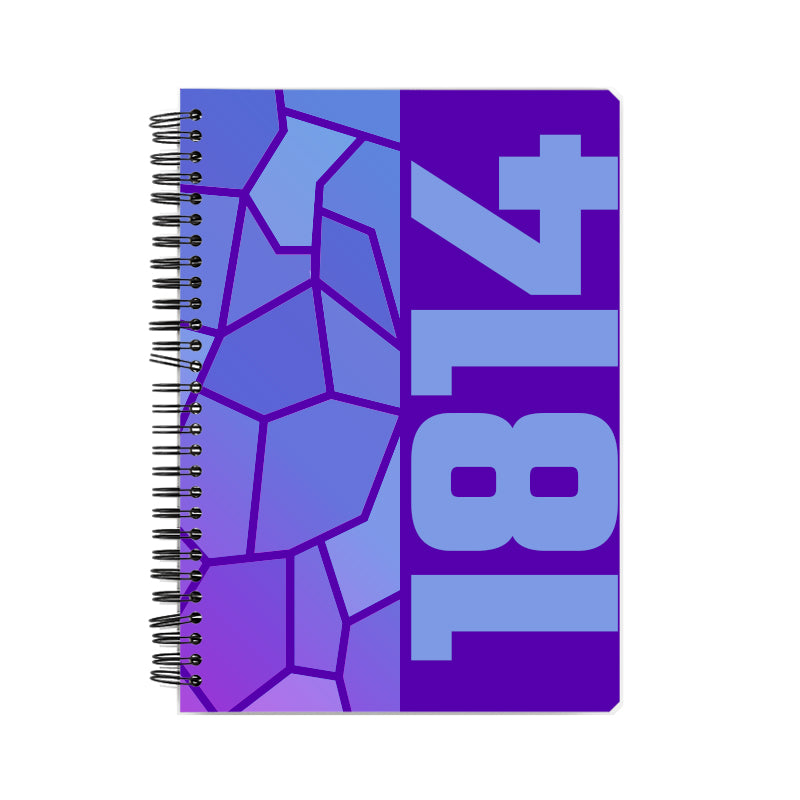 1814 Year Notebook (Purple, A5 Size, 100 Pages, Ruled)