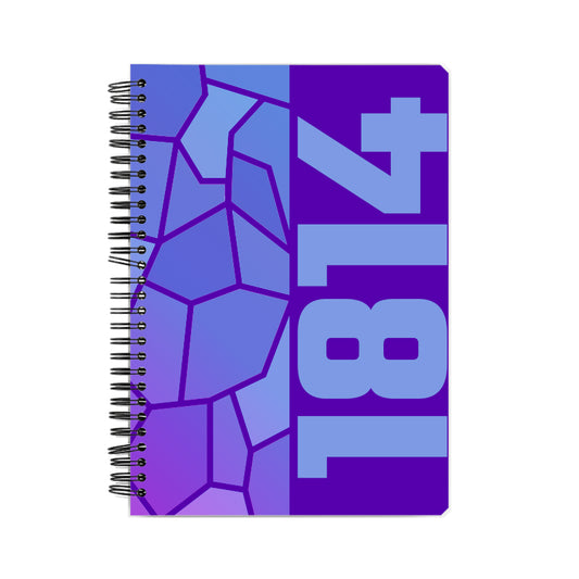 1814 Year Notebook (Purple, A5 Size, 100 Pages, Ruled)