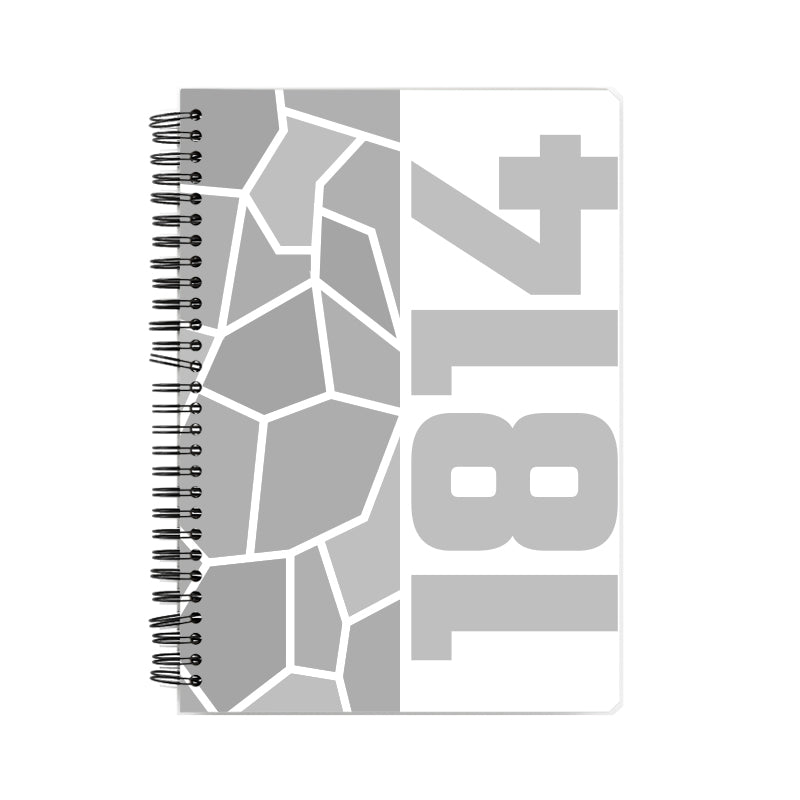 1814 Year Notebook (White, A5 Size, 100 Pages, Ruled)