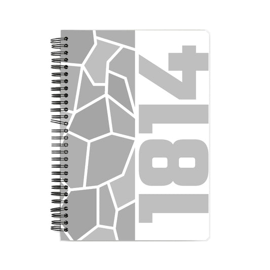 1814 Year Notebook (White, A5 Size, 100 Pages, Ruled)