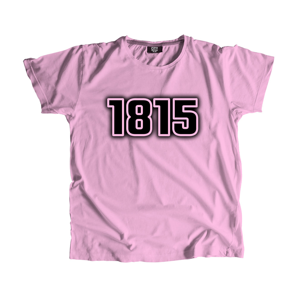 1815 Vintage Heritage Year Men Unisex T-Shirt (Light Pink)