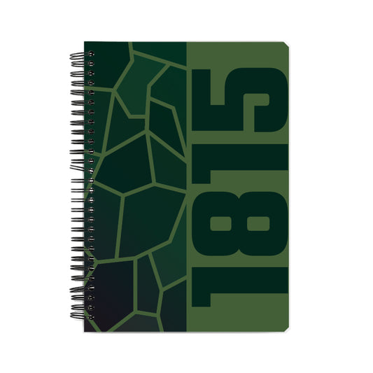 1815 Year Notebook (Olive Green, A5 Size, 100 Pages, Ruled)