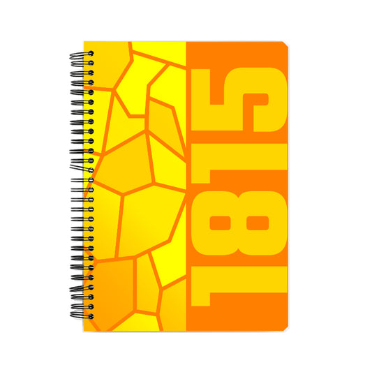 1815 Year Notebook (Orange, A5 Size, 100 Pages, Ruled)