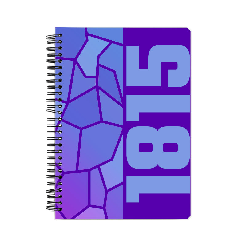 1815 Year Notebook (Purple, A5 Size, 100 Pages, Ruled)