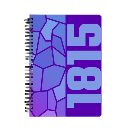 1815 Year Notebook (Purple, A5 Size, 100 Pages, Ruled)