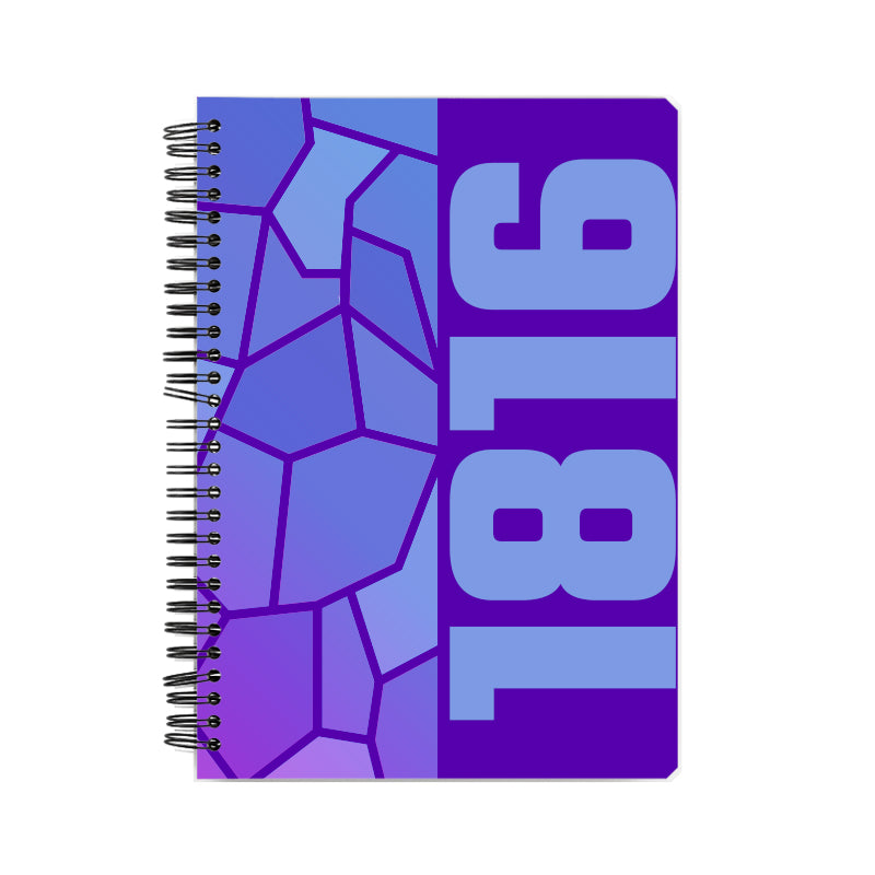 1816 Year Notebook (Purple, A5 Size, 100 Pages, Ruled)