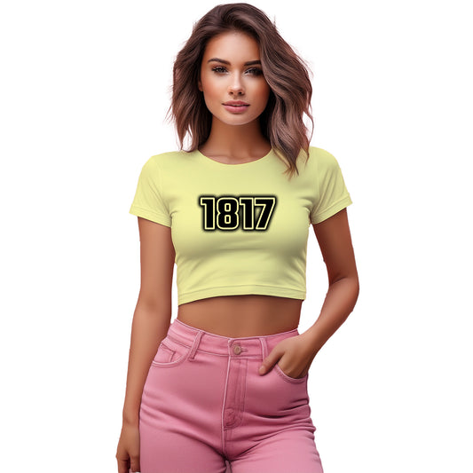 1817 Year Women Crop Top (Butter Yellow)