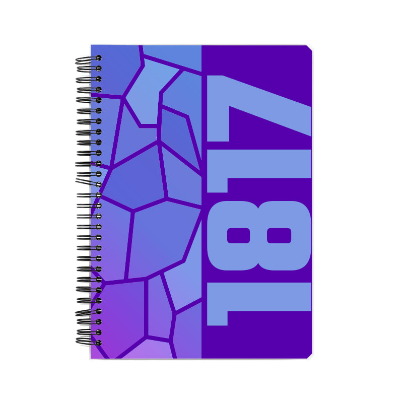 1817 Year Notebook (Purple, A5 Size, 100 Pages, Ruled)