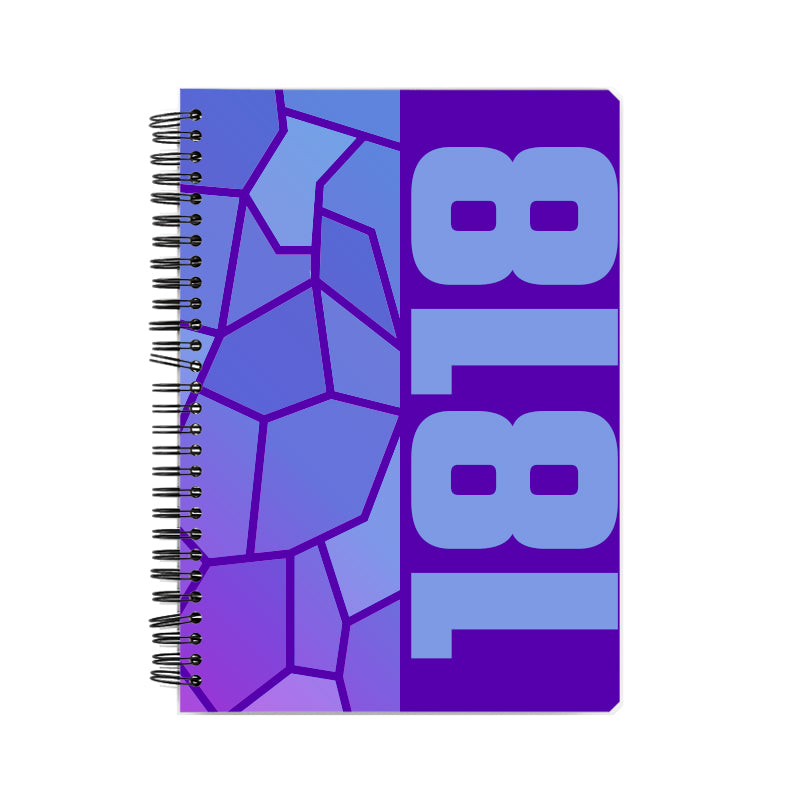 1818 Year Notebook (Purple, A5 Size, 100 Pages, Ruled)