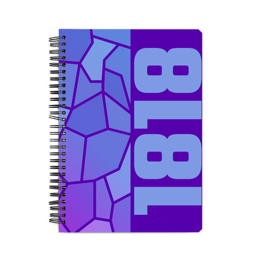 1818 Year Notebook (Purple, A5 Size, 100 Pages, Ruled)