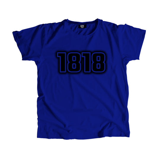 1818 Vintage Heritage Year Men Unisex T-Shirt (Royal Blue)