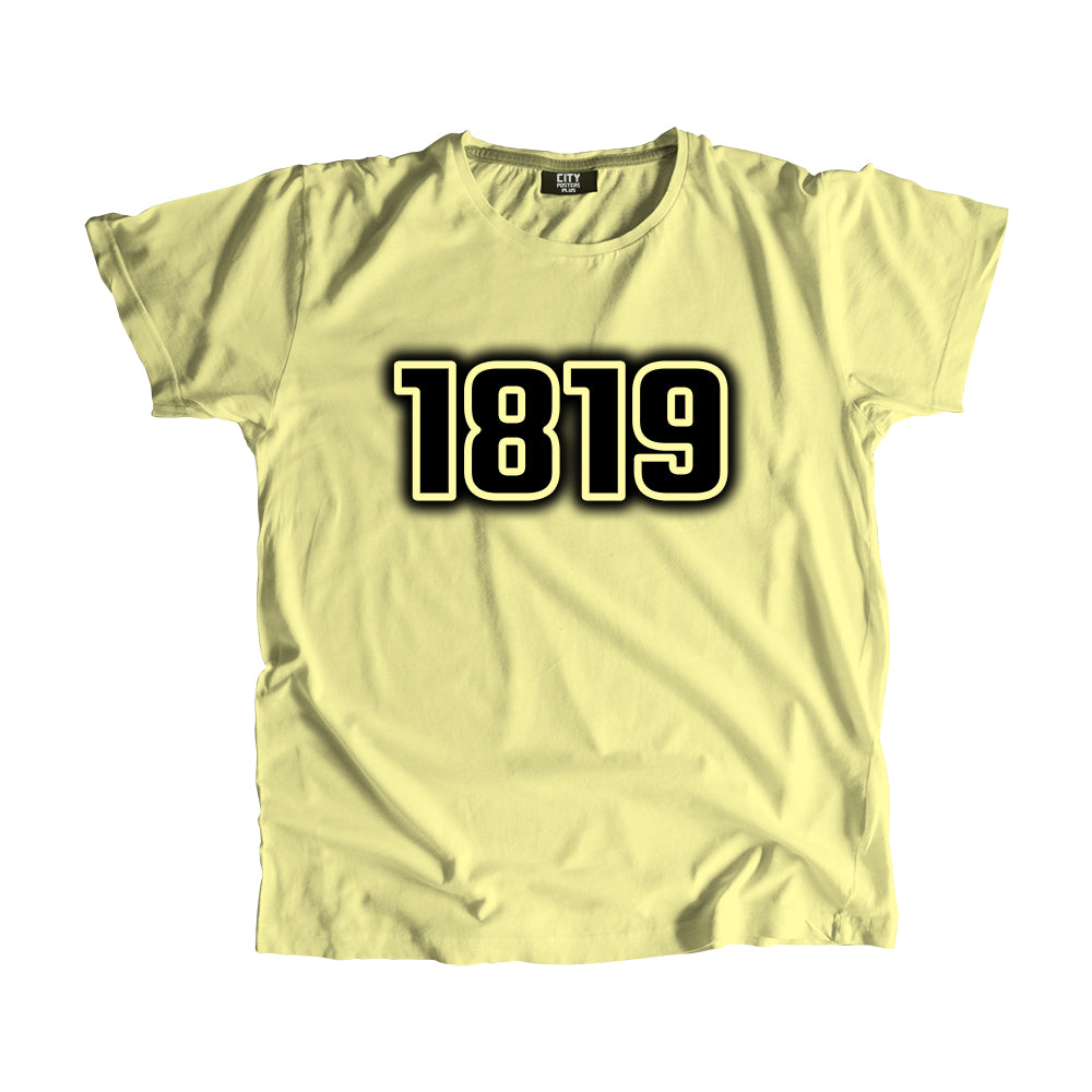 1819 Vintage Heritage Year Men Unisex T-Shirt (Butter Yellow)