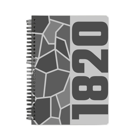 1820 Year Notebook (Melange Grey, A5 Size, 100 Pages, Ruled)