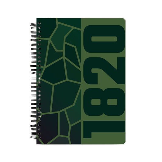 1820 Year Notebook (Olive Green, A5 Size, 100 Pages, Ruled)