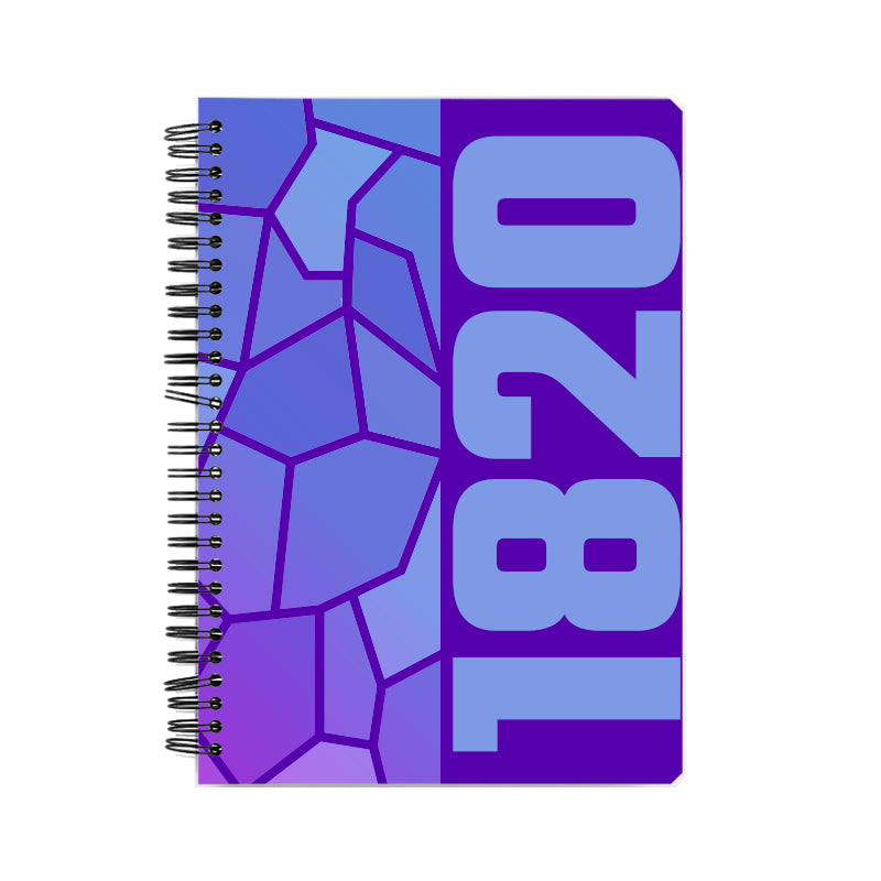 1820 Year Notebook (Purple, A5 Size, 100 Pages, Ruled)