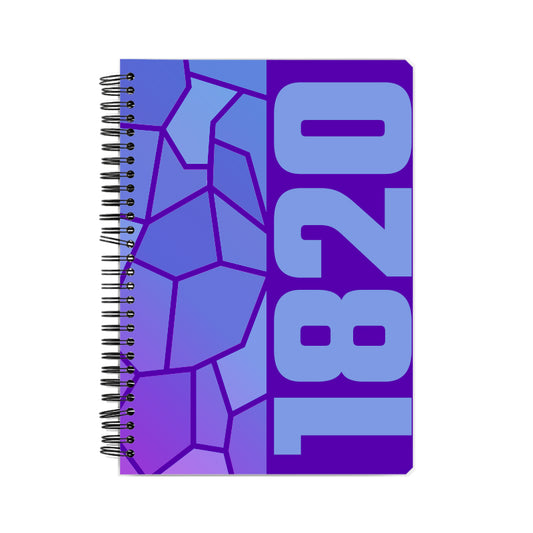 1820 Year Notebook (Purple, A5 Size, 100 Pages, Ruled)