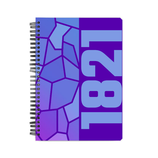 1821 Year Notebook (Purple, A5 Size, 100 Pages, Ruled)