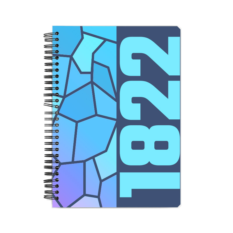 1822 Year Notebook (Navy Blue, A5 Size, 100 Pages, Ruled)