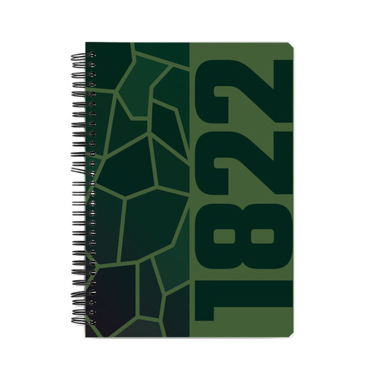 1822 Year Notebook (Olive Green, A5 Size, 100 Pages, Ruled)