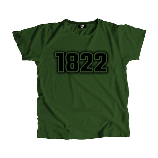 1822 Vintage Heritage Year Men Unisex T-Shirt (Olive Green)