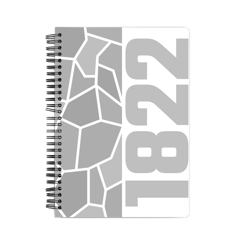 1822 Year Notebook (White, A5 Size, 100 Pages, Ruled)