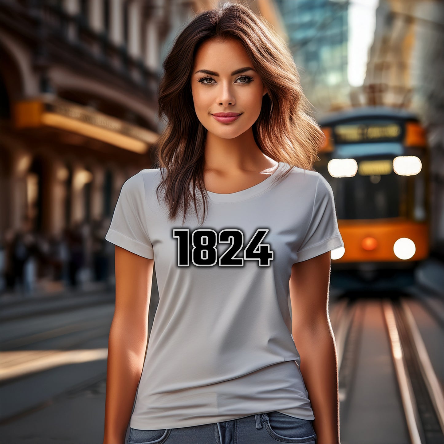 1824 Year Women T-Shirt (Melange Grey)