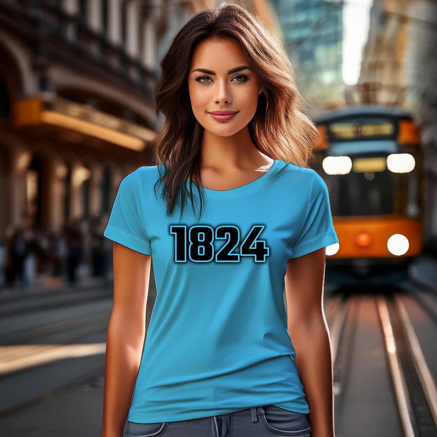 1824 Year Women T-Shirt (Sky Blue)