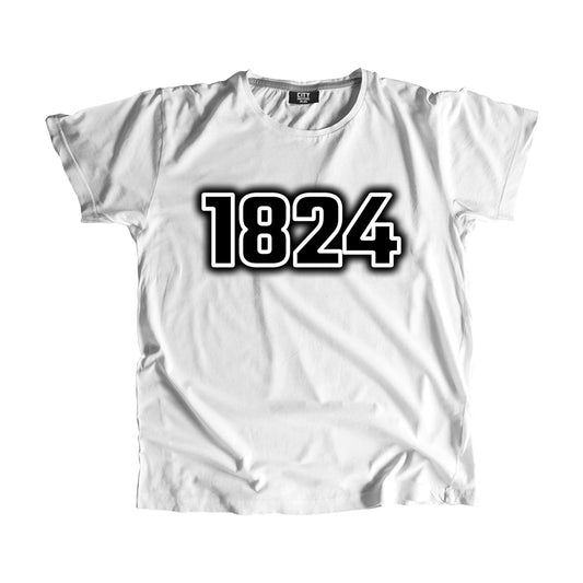 1824 Vintage Heritage Year Men Unisex T-Shirt (White)