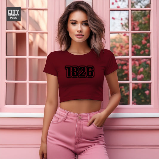 1826 Women Crop Top | Vintage Birth Year Shirt | City Posters Plus