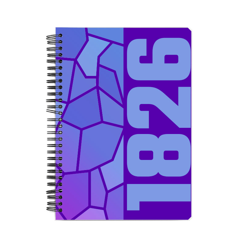 1826 Year Notebook (Purple, A5 Size, 100 Pages, Ruled)