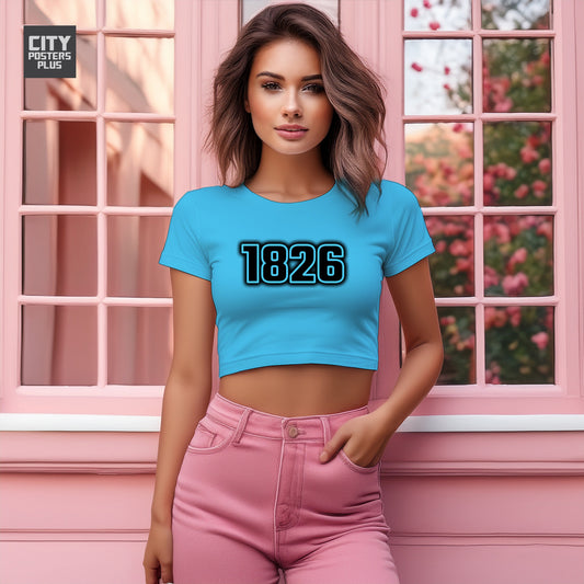 1826 Women Crop Top | Vintage Birth Year Shirt | City Posters Plus