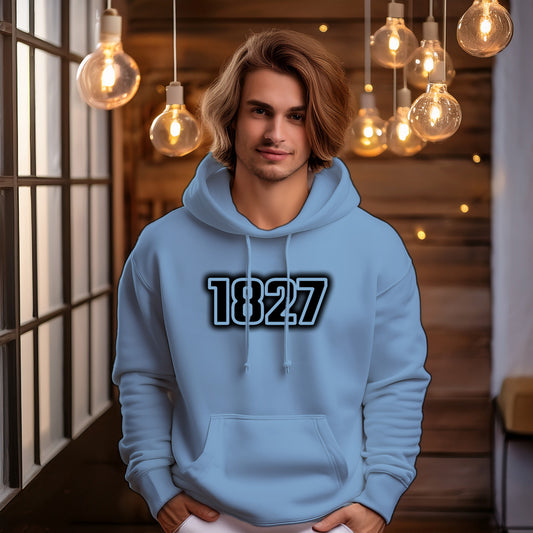 1827 Year Men Unisex Hoodie (Baby Blue)