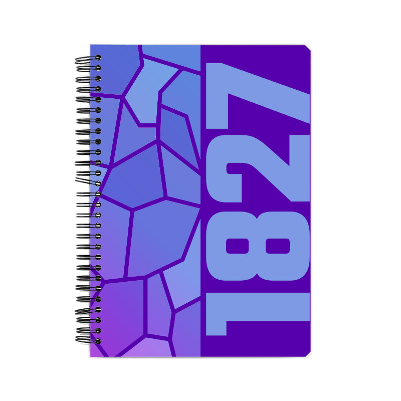 1827 Year Notebook (Purple, A5 Size, 100 Pages, Ruled)