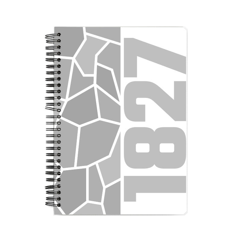 1827 Year Notebook (White, A5 Size, 100 Pages, Ruled)