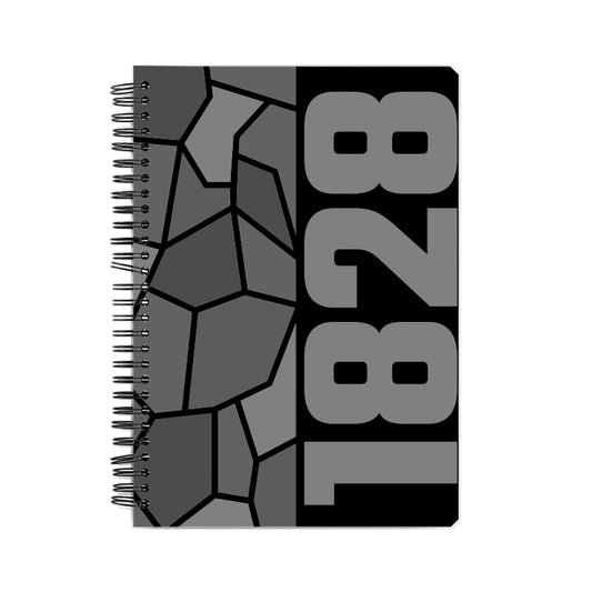 1828 Year Notebook (Black, A5 Size, 100 Pages, Ruled)