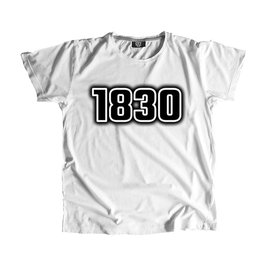 1830 Vintage Heritage Year Men Unisex T-Shirt (White)