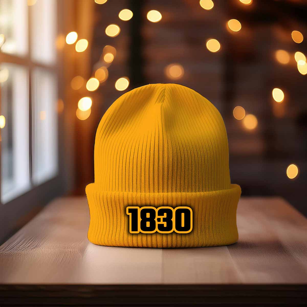 1830 Year Cuffed Beanie (Gold)