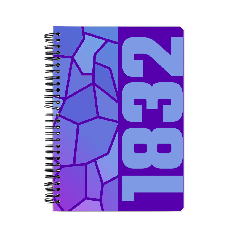 1832 Year Notebook (Purple, A5 Size, 100 Pages, Ruled)