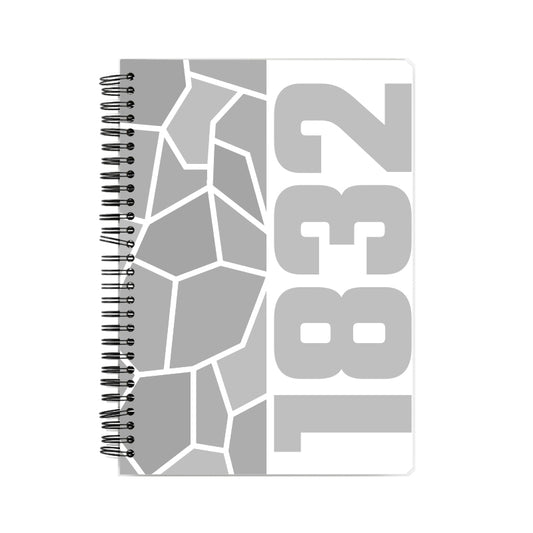 1832 Year Notebook (White, A5 Size, 100 Pages, Ruled)