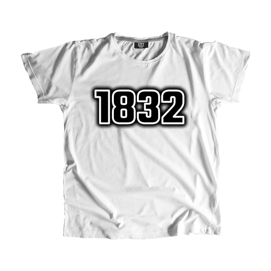 1832 Vintage Heritage Year Men Unisex T-Shirt (White)