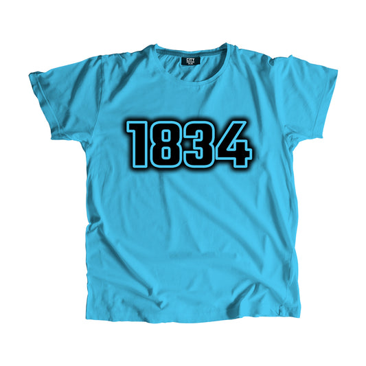 1834 Vintage Heritage Year Men Unisex T-Shirt (Sky Blue)