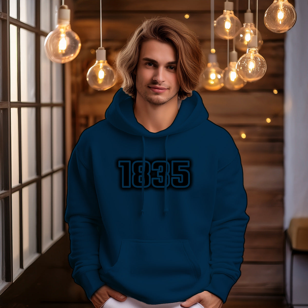 1835 Year Men Unisex Hoodie (Navy Blue)