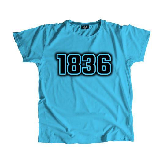 1836 Vintage Heritage Year Men Unisex T-Shirt (Sky Blue)