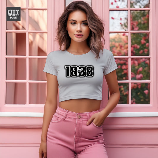1838 Women Crop Top | Vintage Birth Year Shirt | City Posters Plus