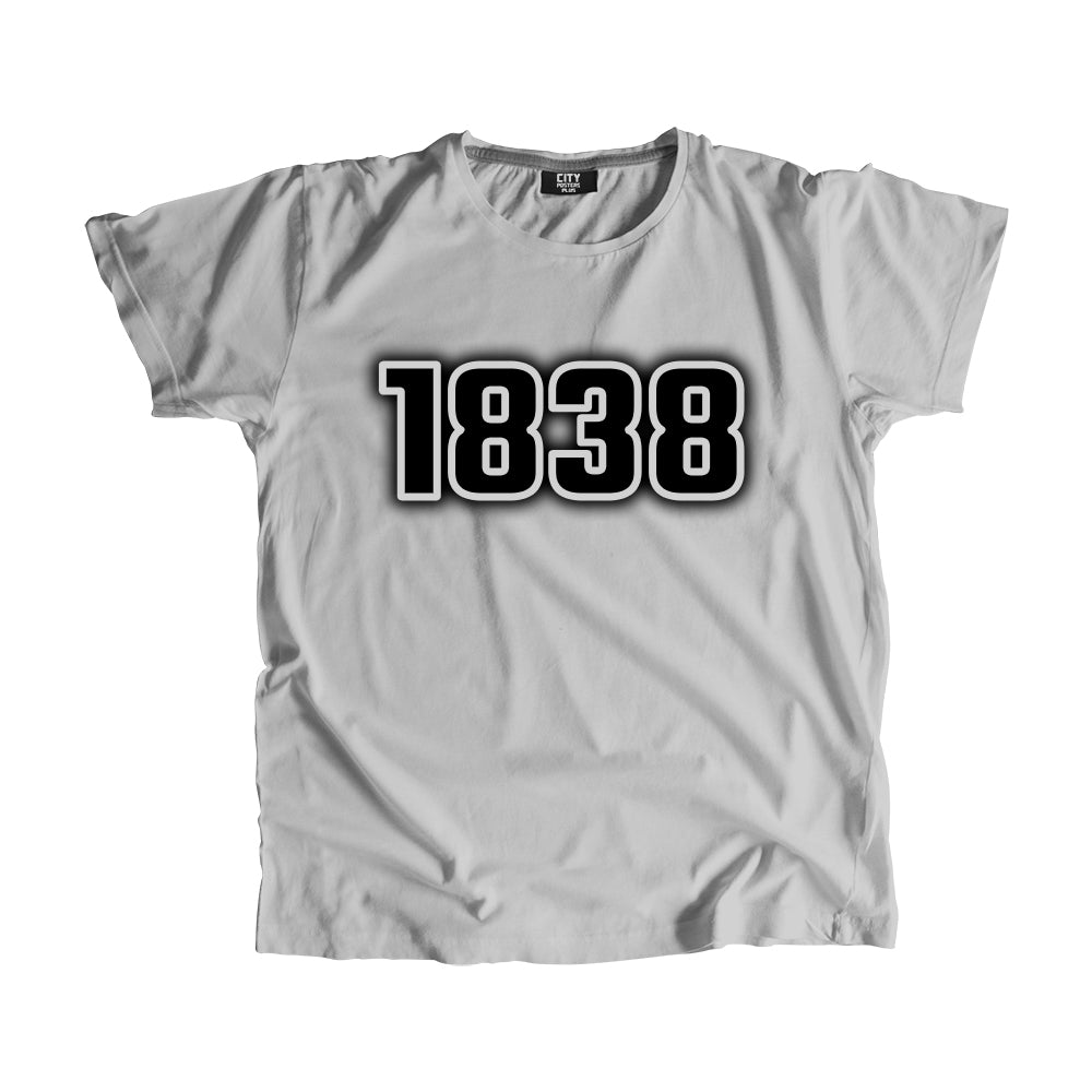 1838 Year Men Unisex T-Shirt (Melange Grey)